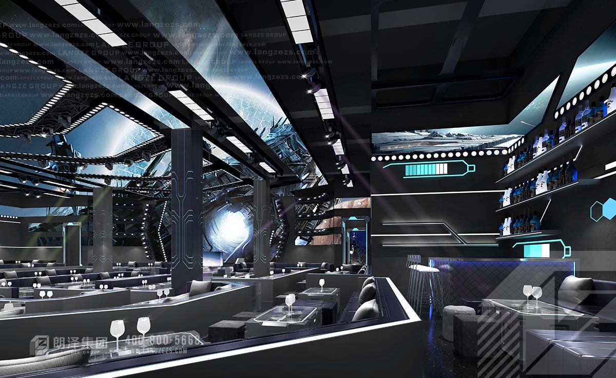 900平酒吧設計效果圖